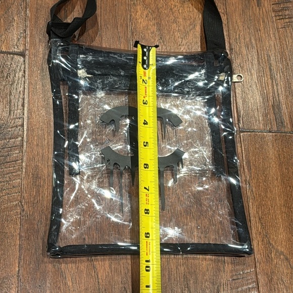 Handmade Clear Shoulder / Crossbody Bag with Black Logo - Picture 3 of 3